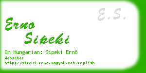 erno sipeki business card